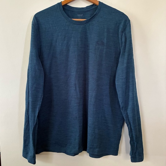 Icebreaker 100% Merino Wool Long Sleeve T-Shirt in Blue - Picture 1 of 6